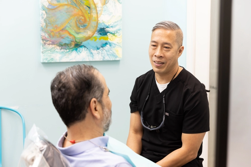 Doctor talking to a patient